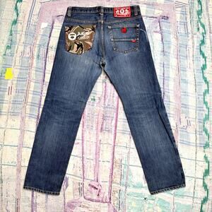 AAPE By A BATHING APE Jeans Size M W 32 x L 29 Red Selvedge